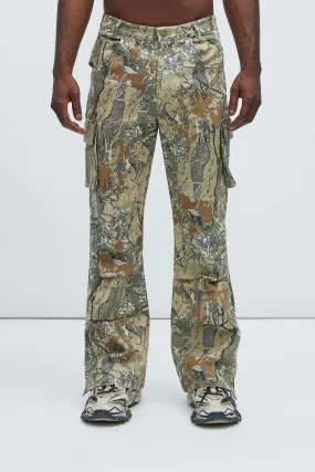 Almost Famous Slim Flare Cargo Pants - Camouflage