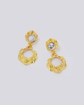 Salome Gold Howlite Earrings