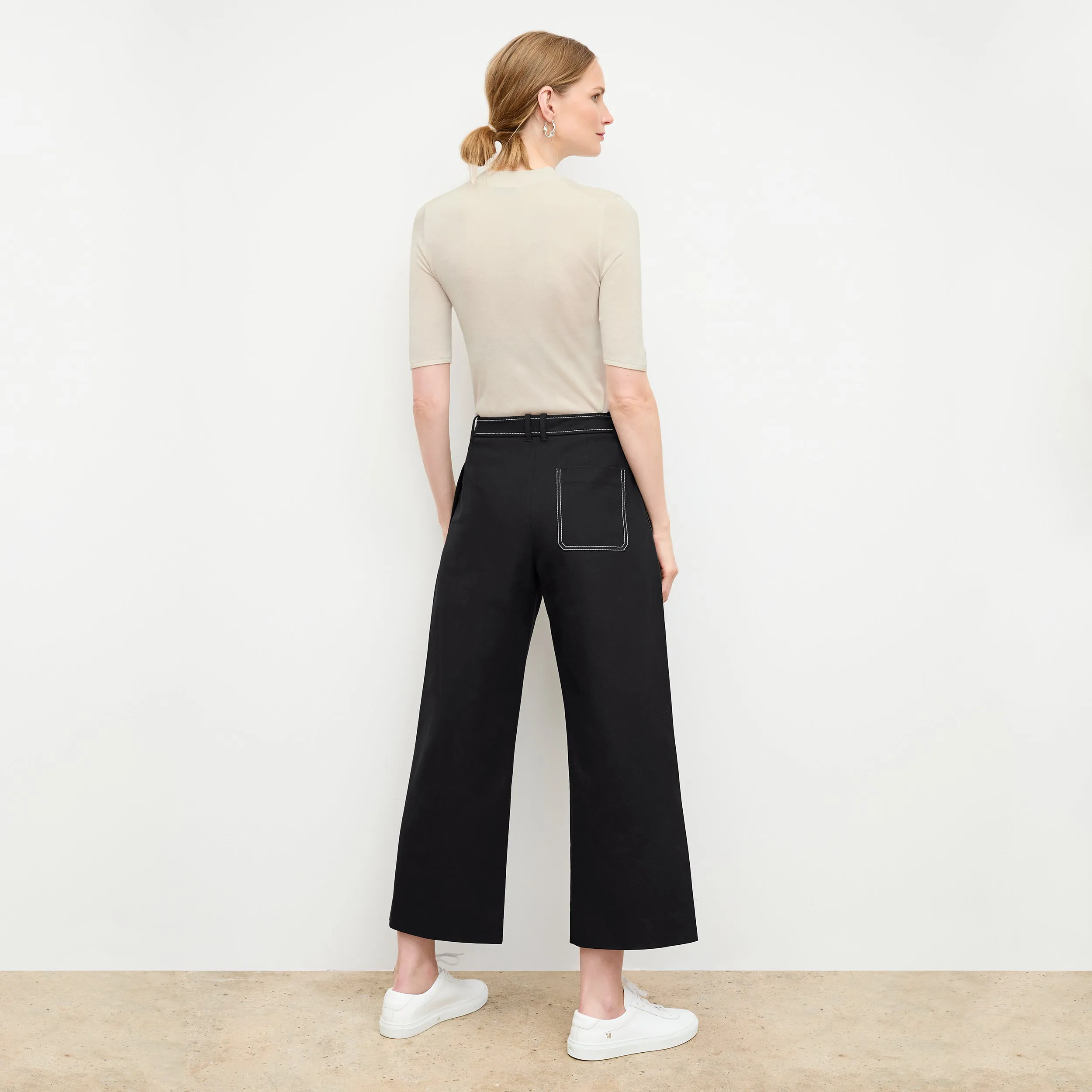 Abby Jean - Contrast Stitch Eco Better Than Denim :: Black