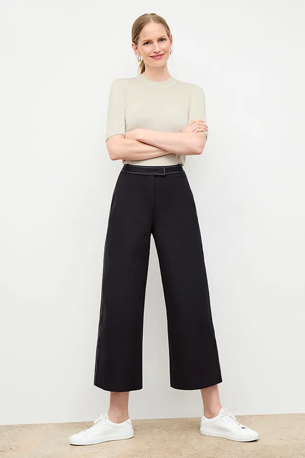 Abby Jean - Contrast Stitch Eco Better Than Denim :: Black