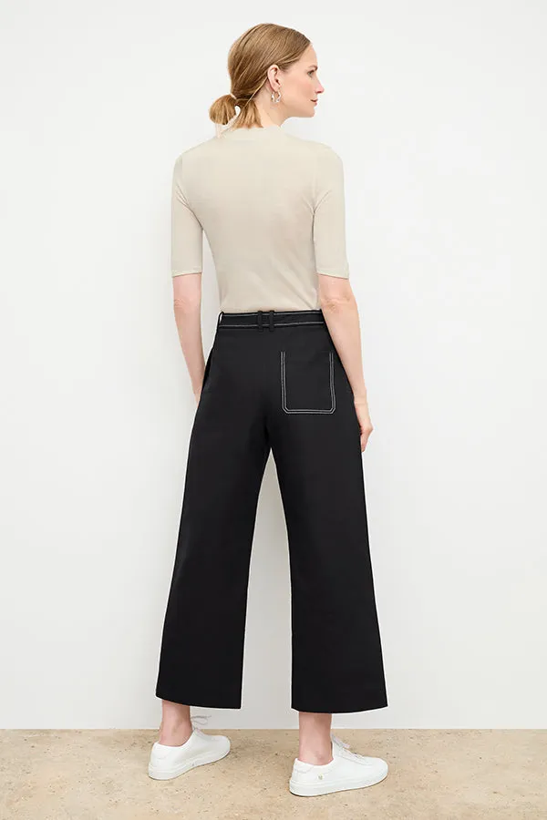 Abby Jean - Contrast Stitch Eco Better Than Denim :: Black