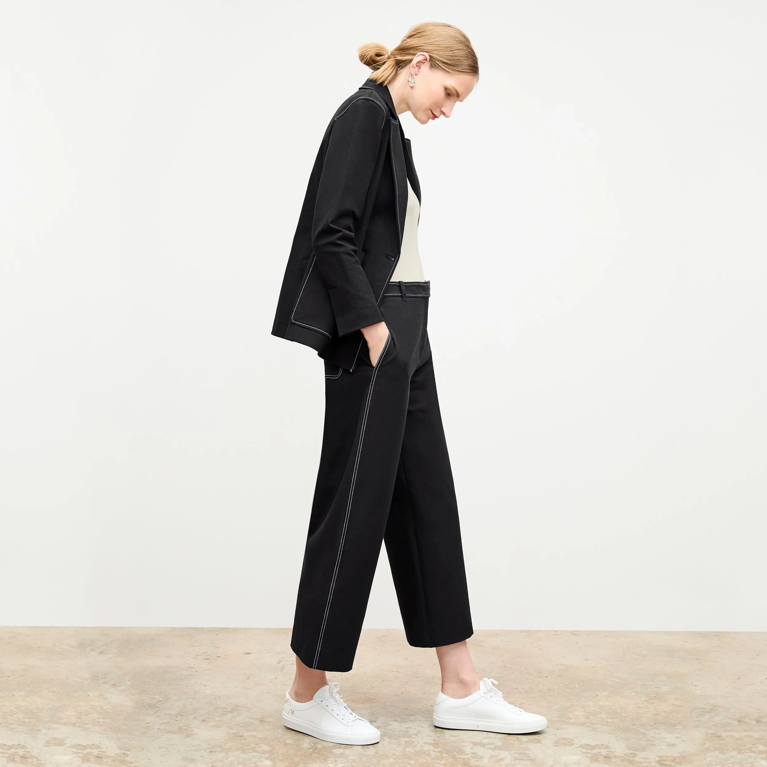 Abby Jean - Contrast Stitch Eco Better Than Denim :: Black