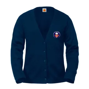 Adult V-Neck Cardigan With St. Vincent De Paul Logo