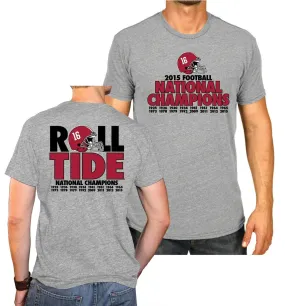 Alabama Crimson Tide 2016 College Football Champs Roll Tide Gray T-Shirt