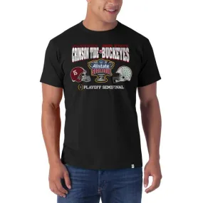 Alabama Crimson Tide Ohio State Buckeyes 47 Brand 2015 Sugar Bowl Black T-Shirt