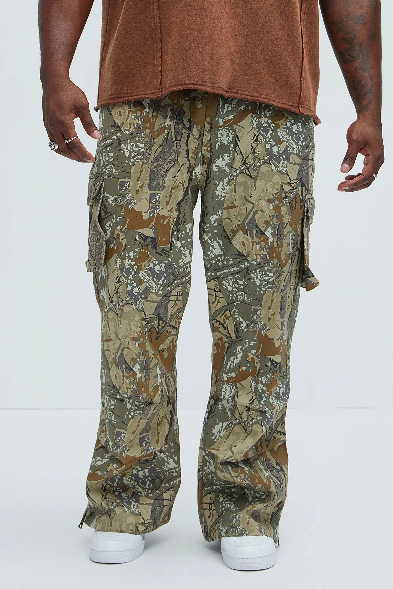 Almost Famous Slim Flare Cargo Pants - Camouflage