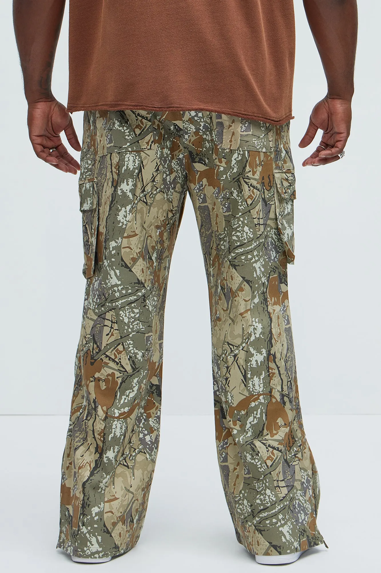 Almost Famous Slim Flare Cargo Pants - Camouflage