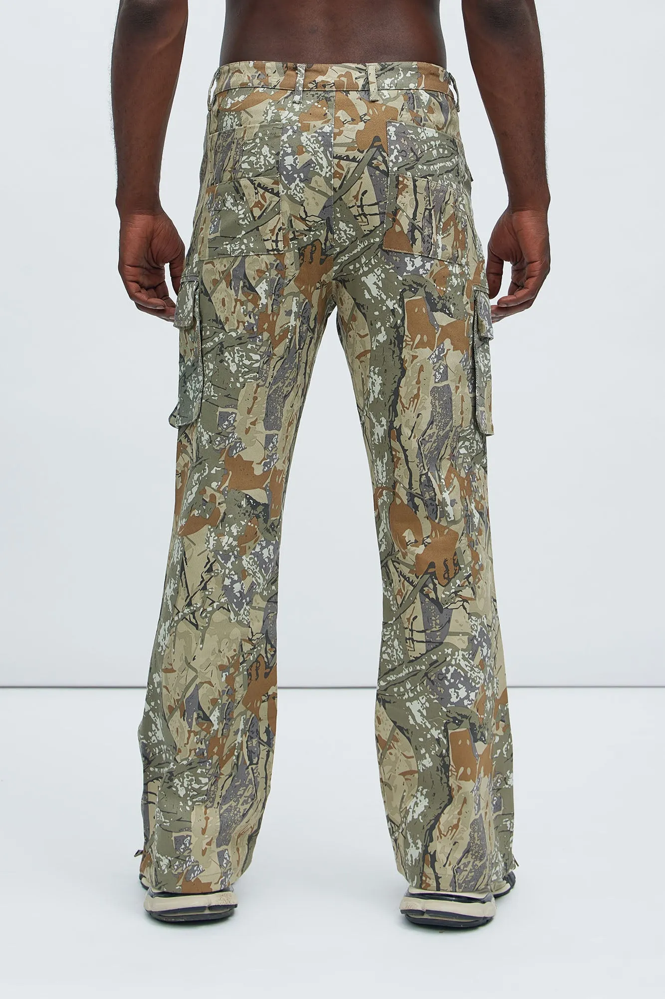 Almost Famous Slim Flare Cargo Pants - Camouflage