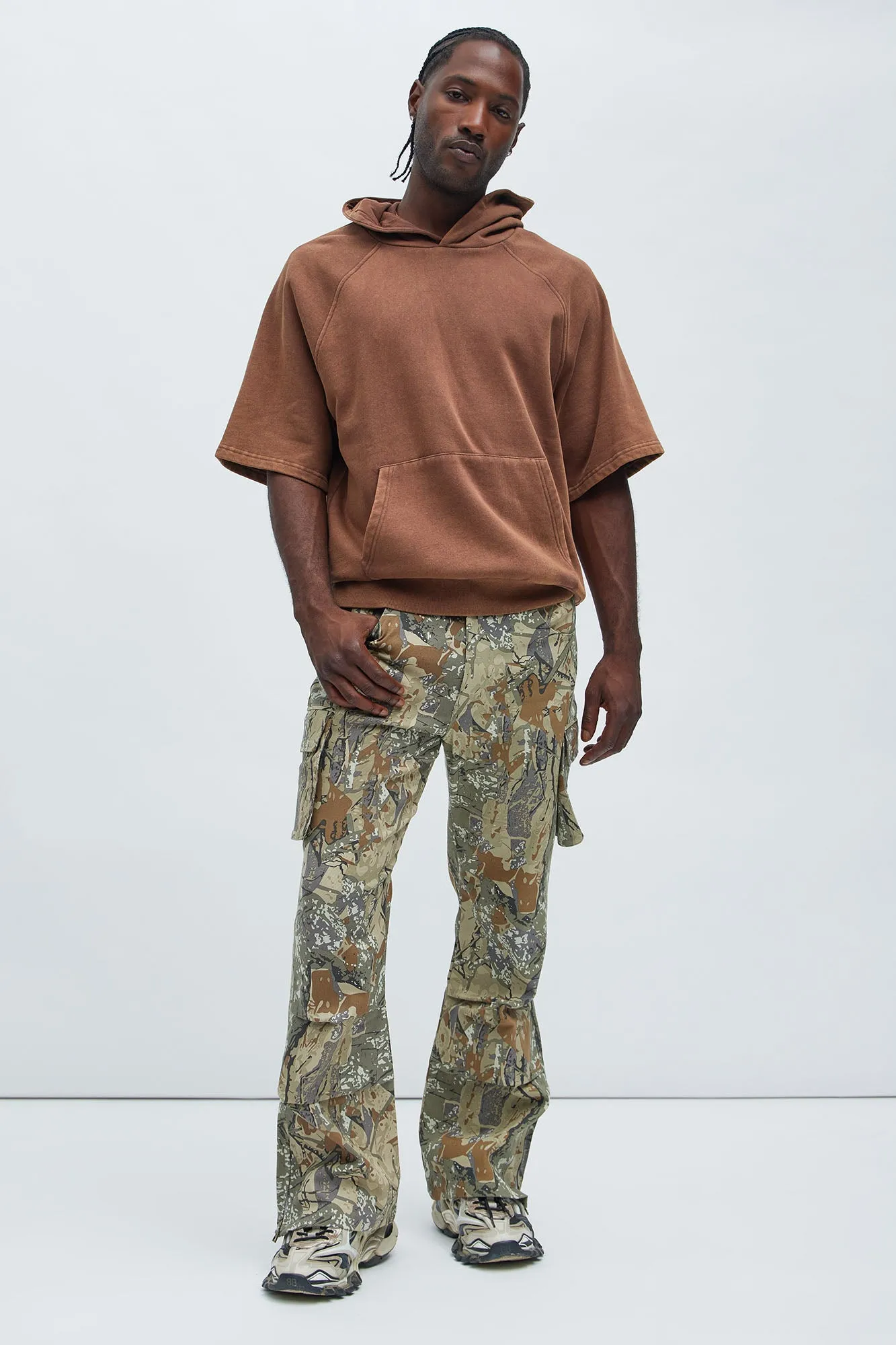 Almost Famous Slim Flare Cargo Pants - Camouflage