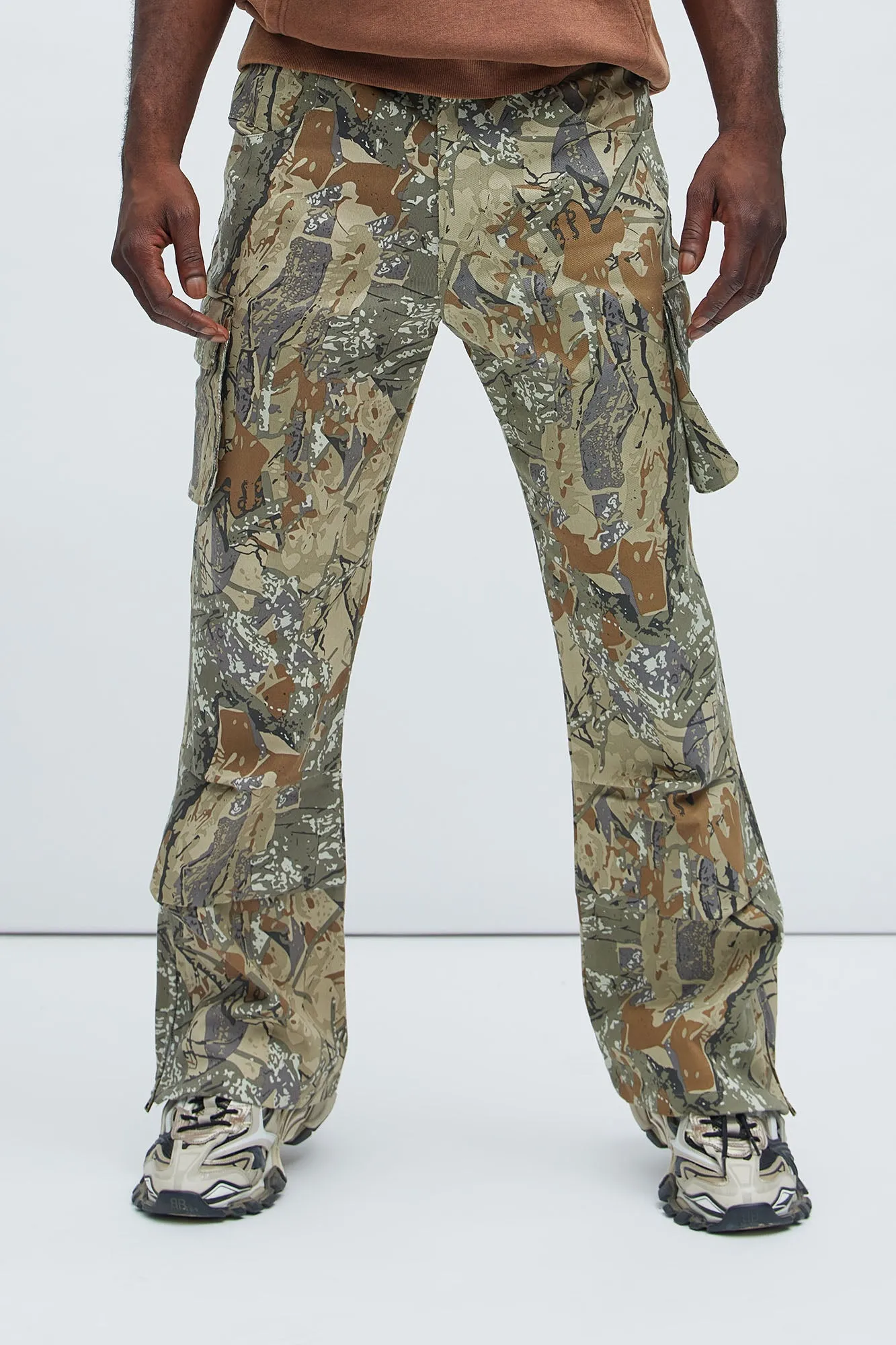 Almost Famous Slim Flare Cargo Pants - Camouflage