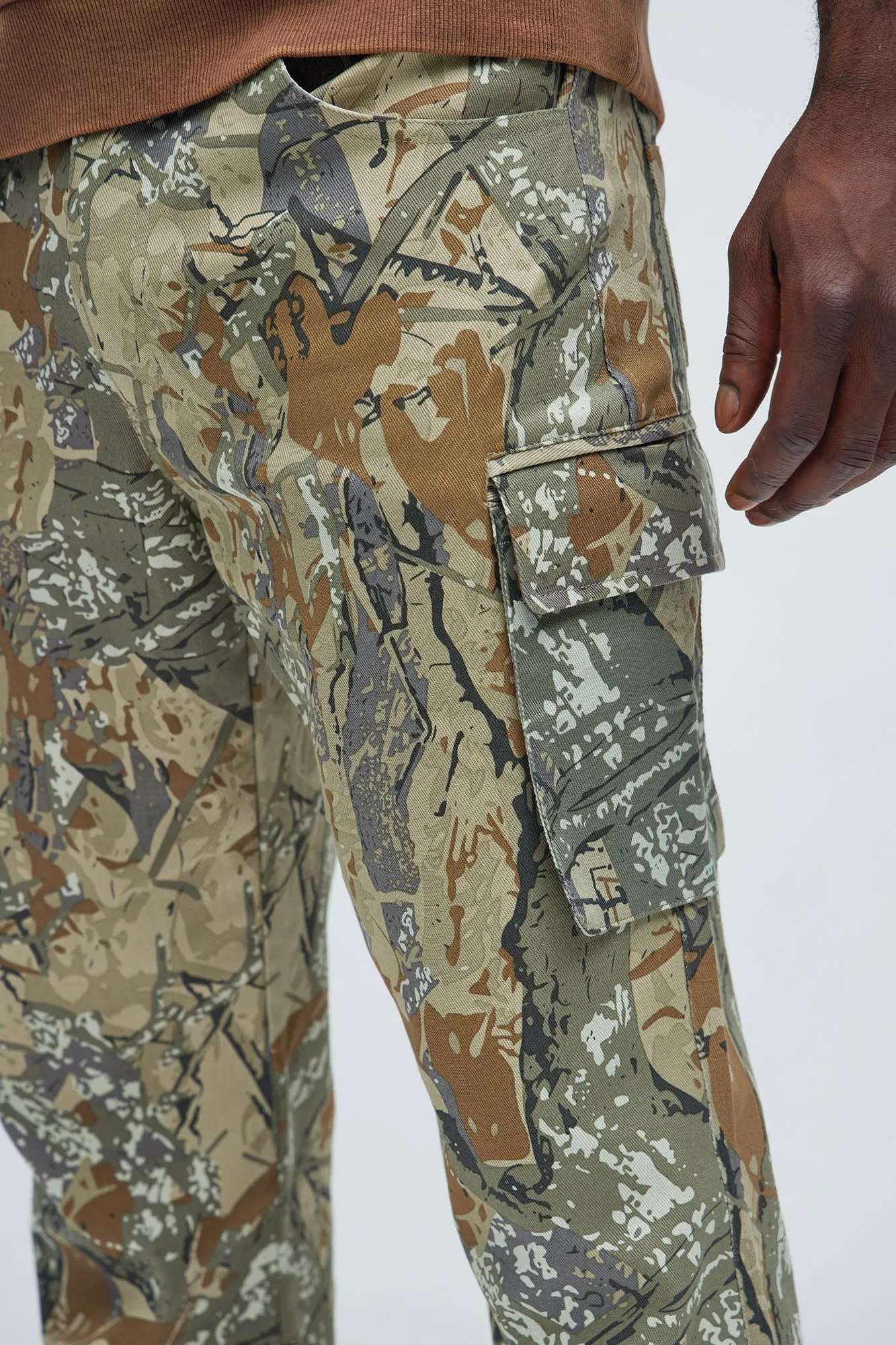 Almost Famous Slim Flare Cargo Pants - Camouflage