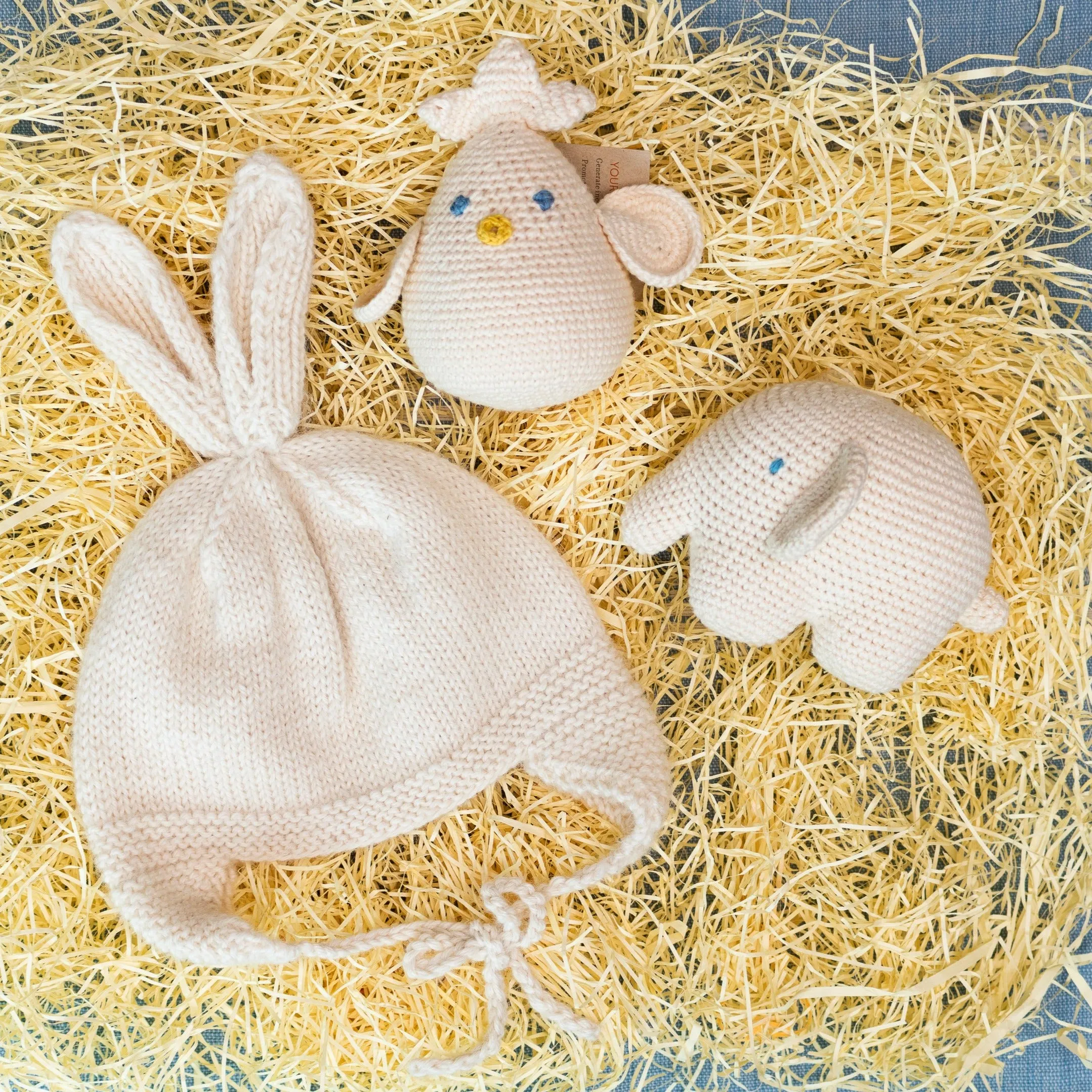 Alpaca Bunny Baby Hat