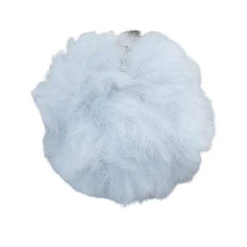 Alpaca Fuzzball Keychain