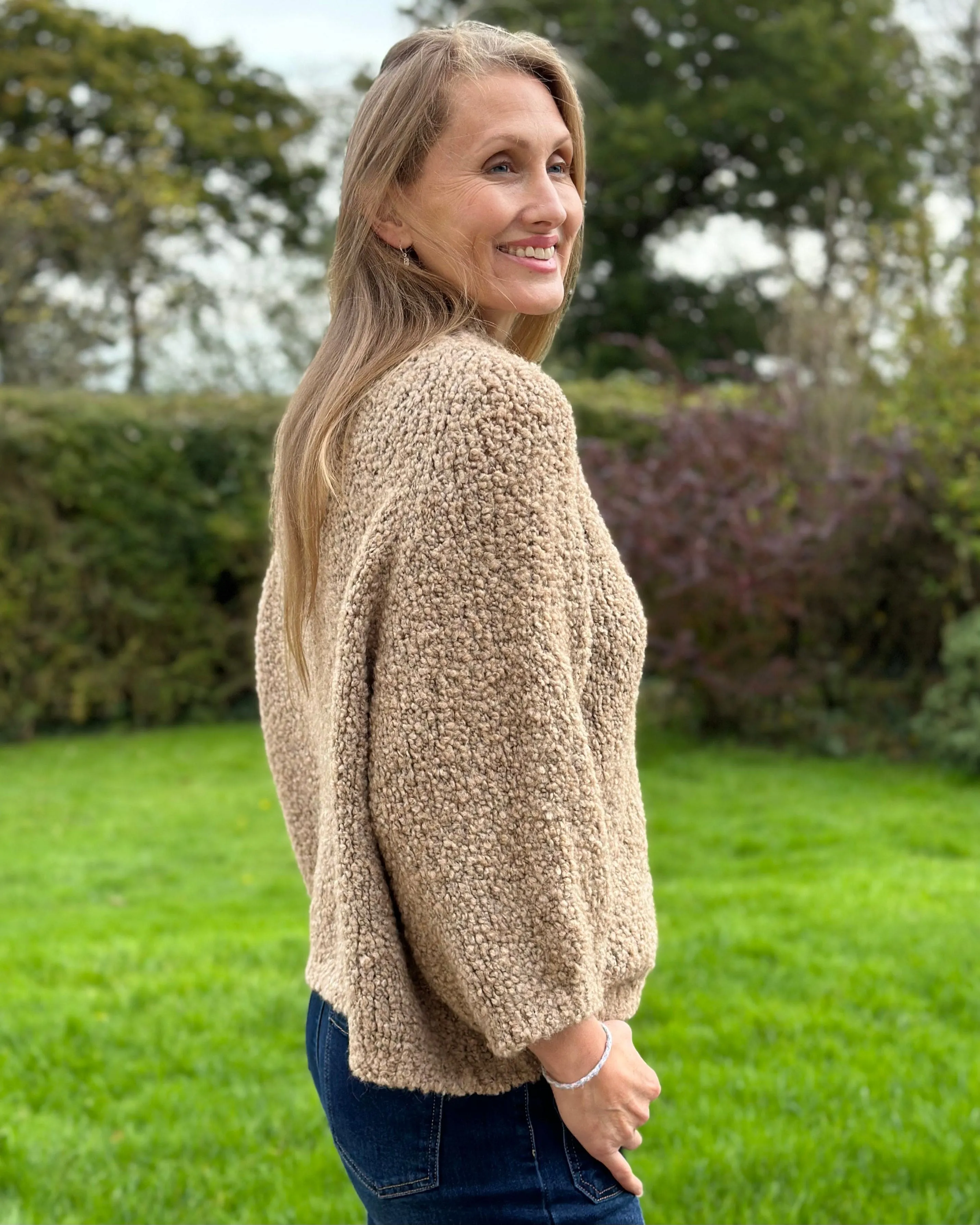 Alpaca Mix Boucle Turtle Neck Jumper - Camel