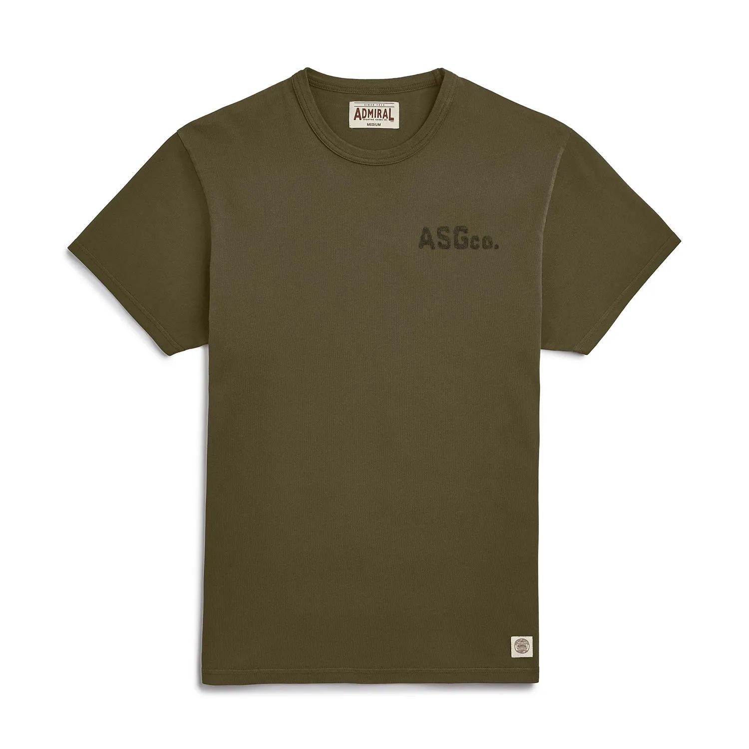 ASGco. Strip Logo T-Shirt - Alder Green