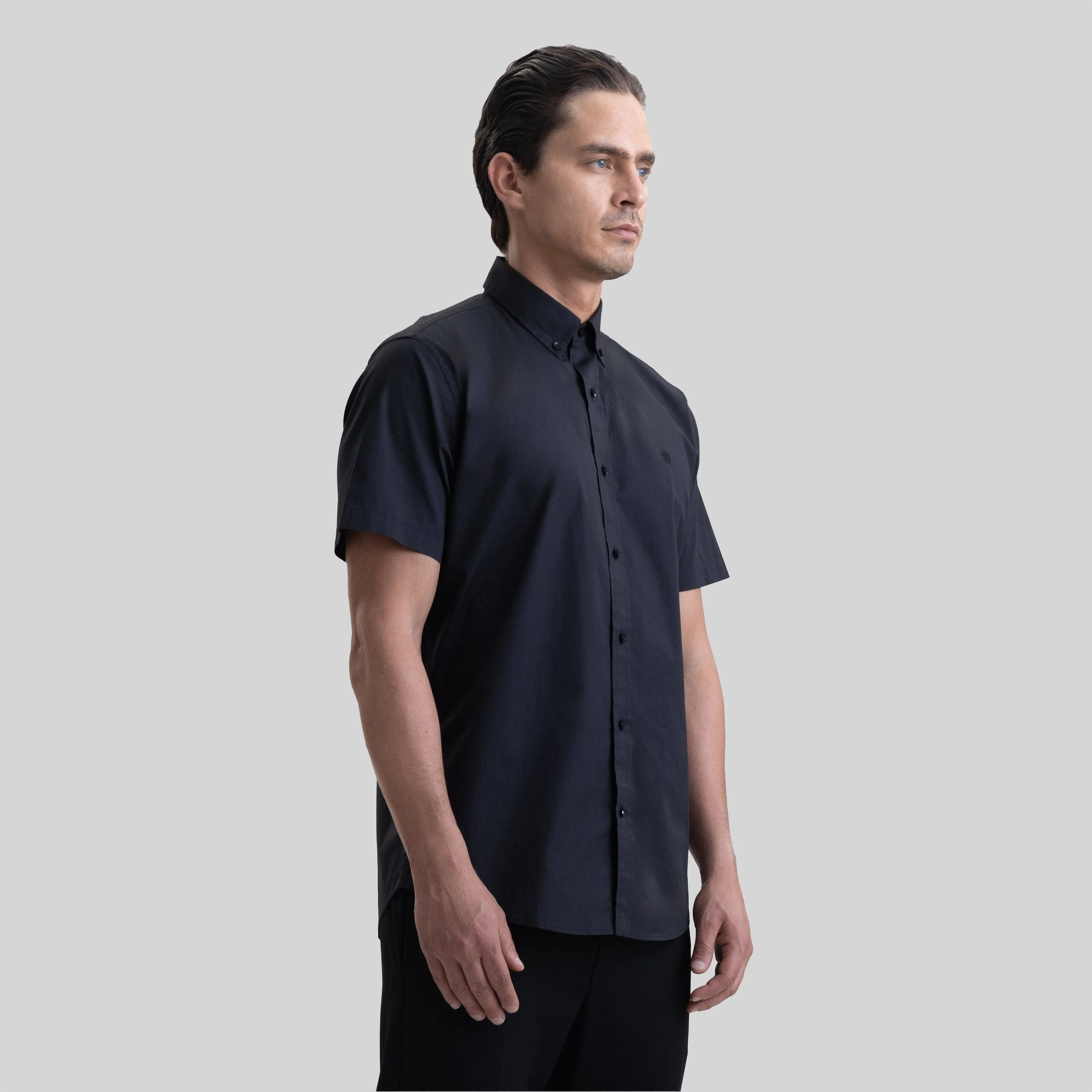 ASTON SHIRT SPORT SHORT SLEEVE BLACK