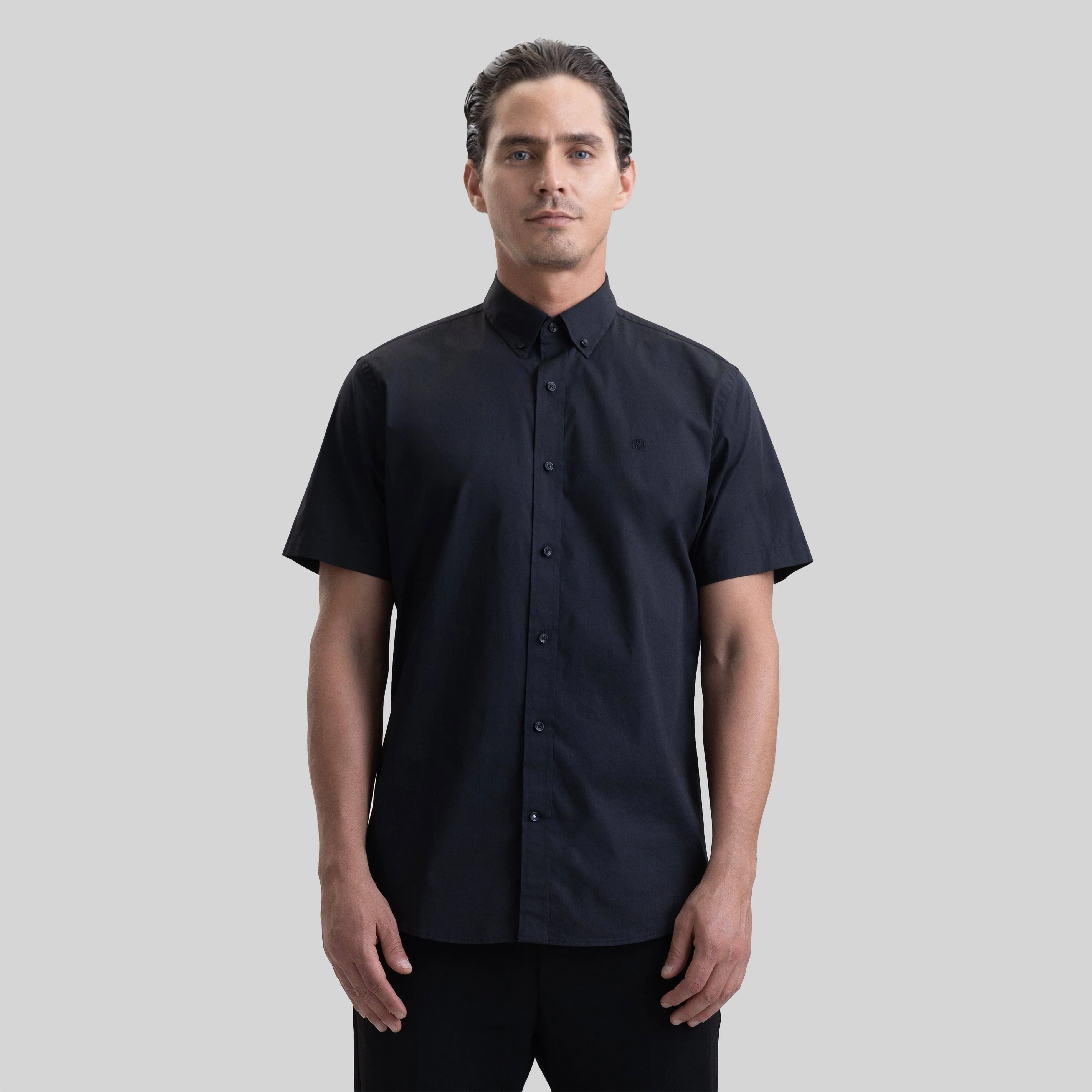 ASTON SHIRT SPORT SHORT SLEEVE BLACK