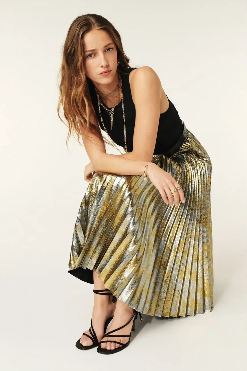 Bash Paris Falone Skirt in Gold