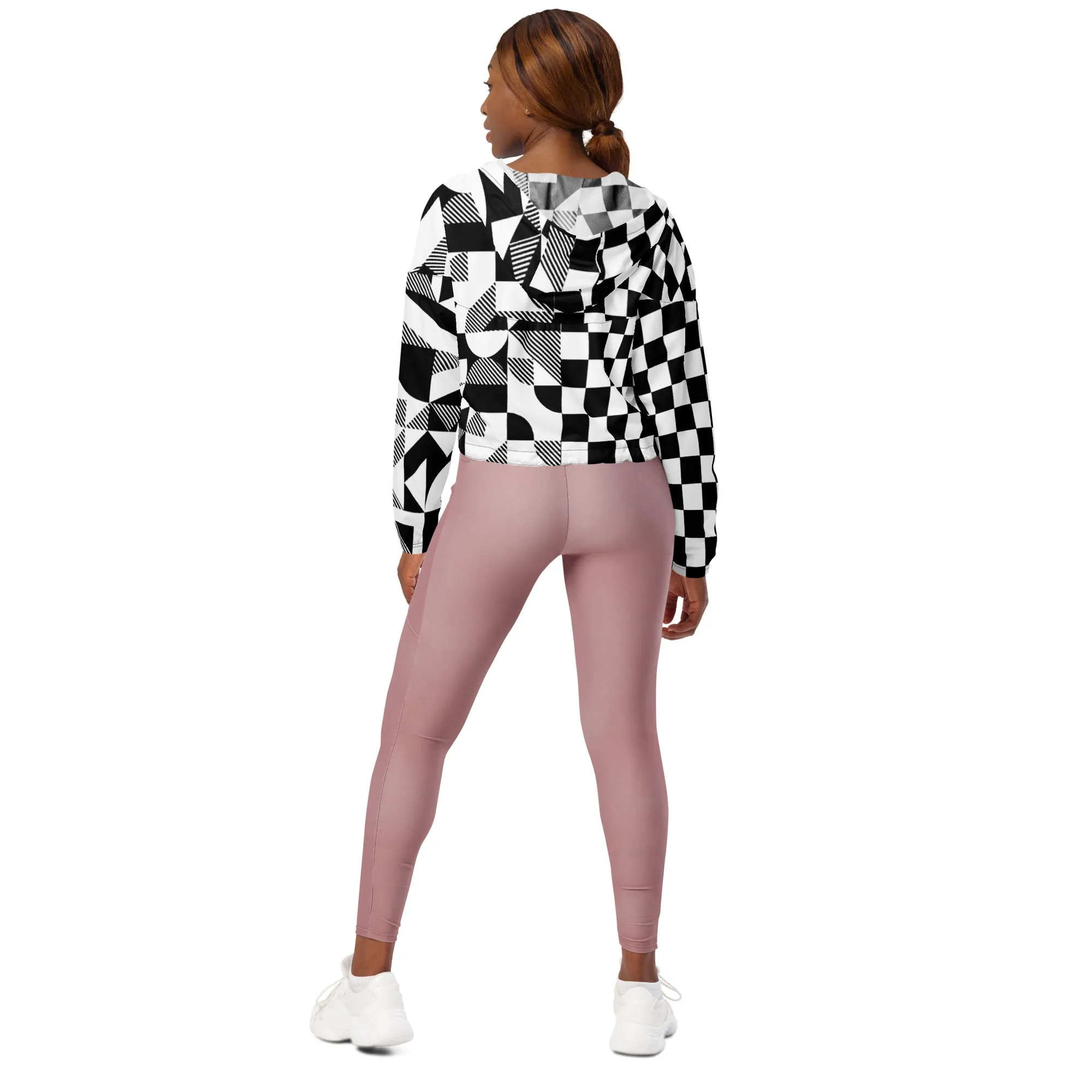 Bauhaus Checkered Women’s cropped windbreaker