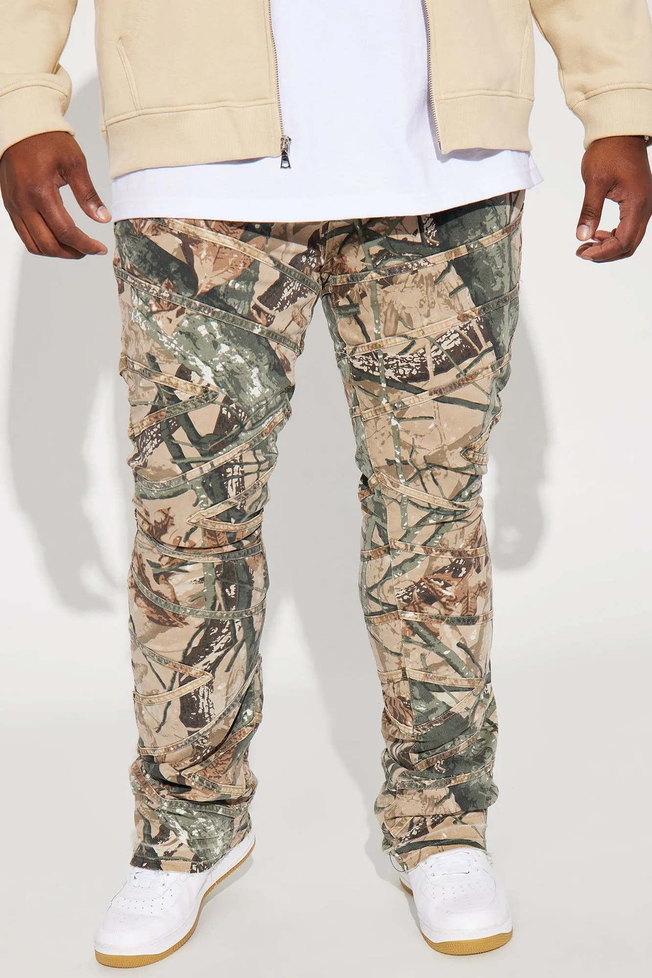 Be Chill Stacked Skinny Flare Pants - Camouflage