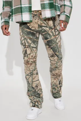 Be Chill Stacked Skinny Flare Pants - Camouflage