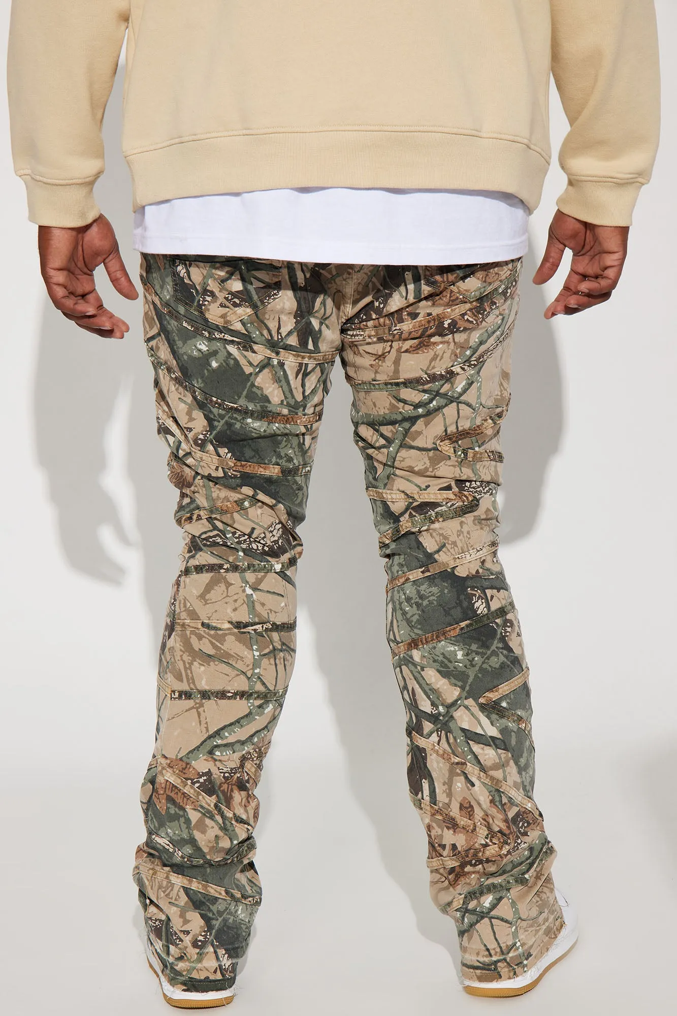 Be Chill Stacked Skinny Flare Pants - Camouflage