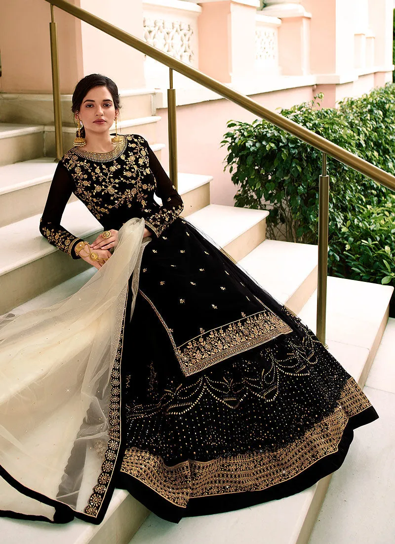 Black Traditional Sharara Suit