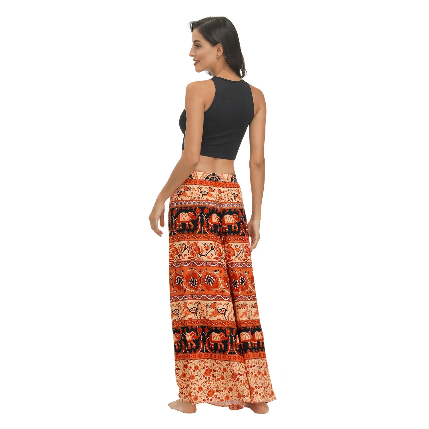 Bohemian Print Ethnic Loose Wide-leg Pants