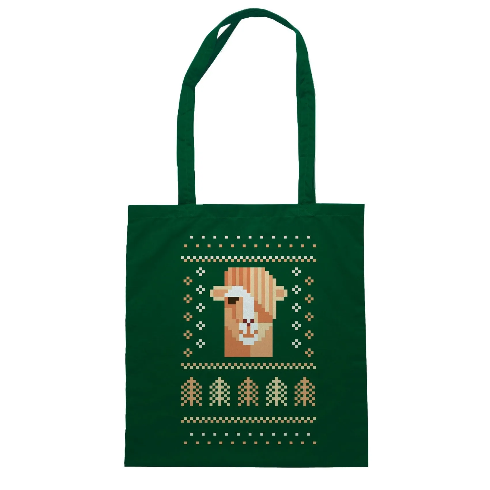 Borsa Christmas-Natale-Alpaca-Lama - Verde Bottiglia - Eventi