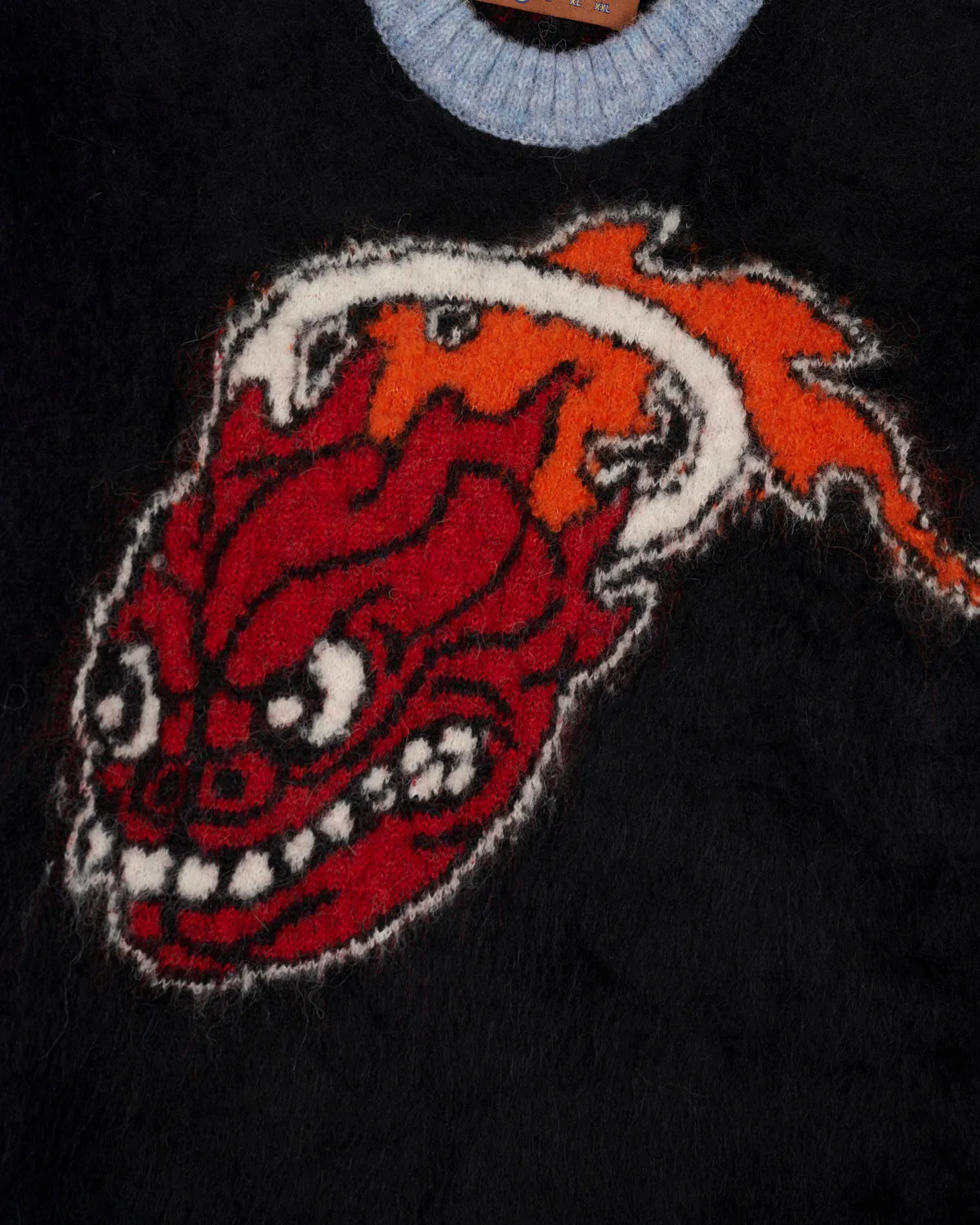 Brain Dead x NBA Miami Heat Alpaca Sweater - Black