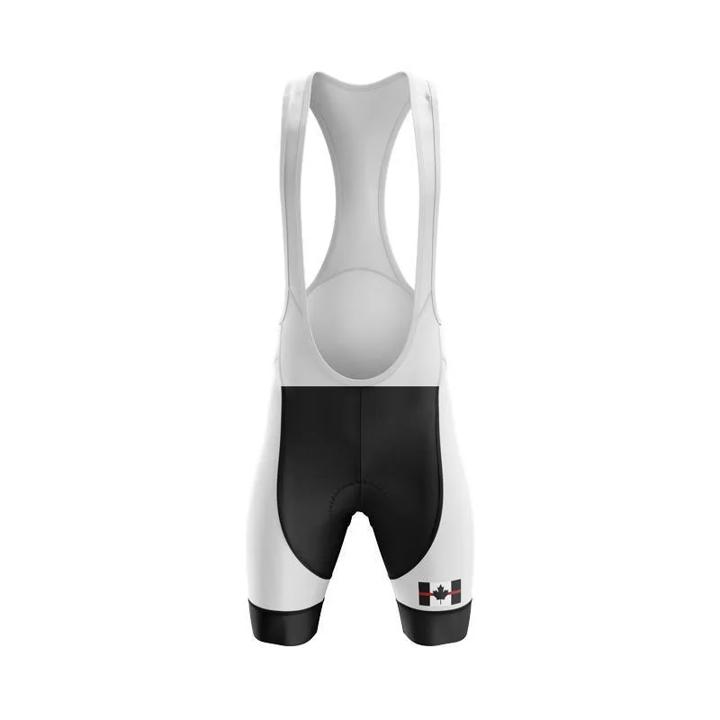 Canada Flag Thin Red Line Black Bib & Shorts