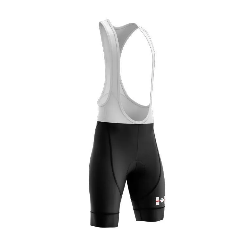 Canada Flag Thin Red Line Black Bib & Shorts