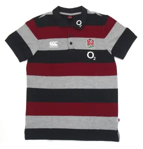 Canterbury England Adults S14/15 Phantom/Crimson Red Stripe Polo