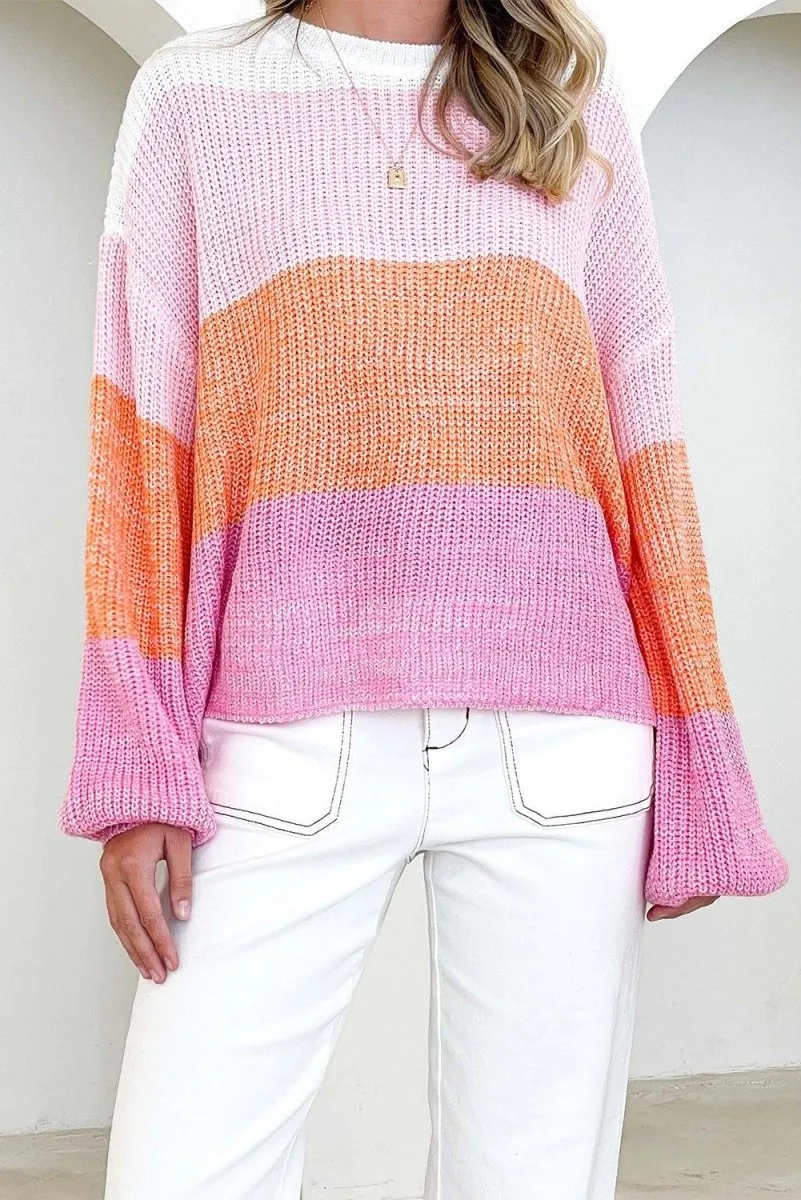 Carnation Pink Flare Sweater