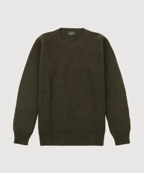 Cashmere Heavy Ribbed Roundneck Sweater