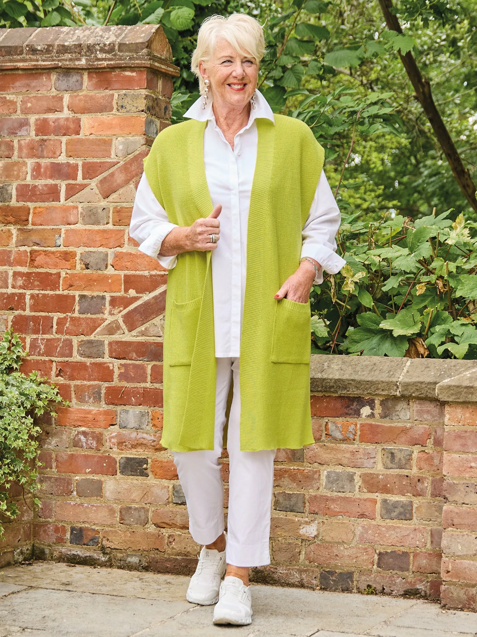 Charlene Knitted Gilet - Lime