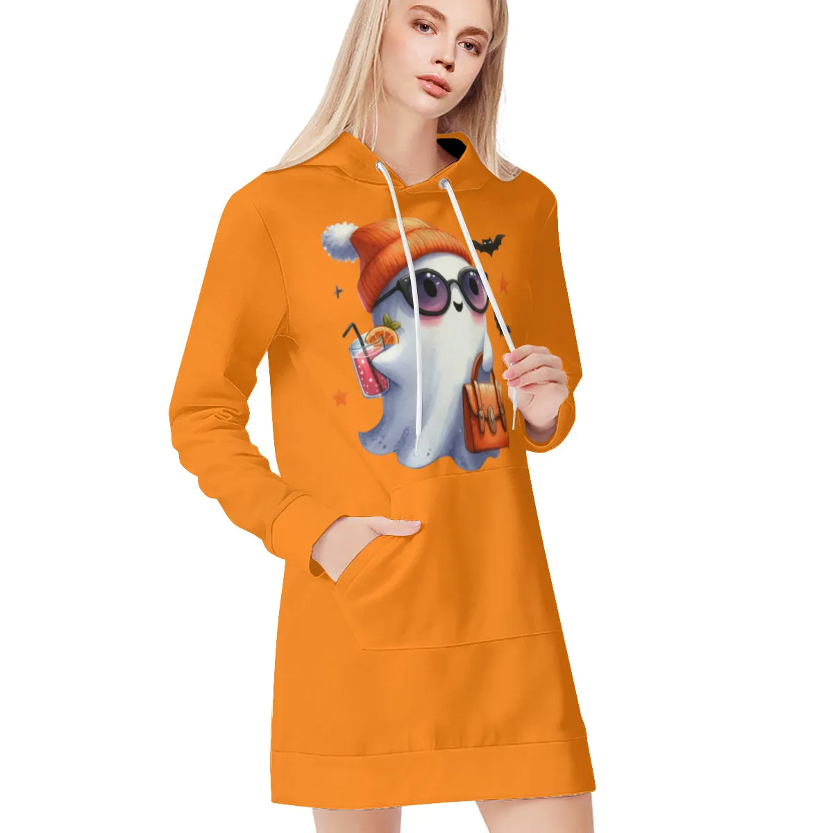 Chic Ghost Hoodie Sweatshirt Dress