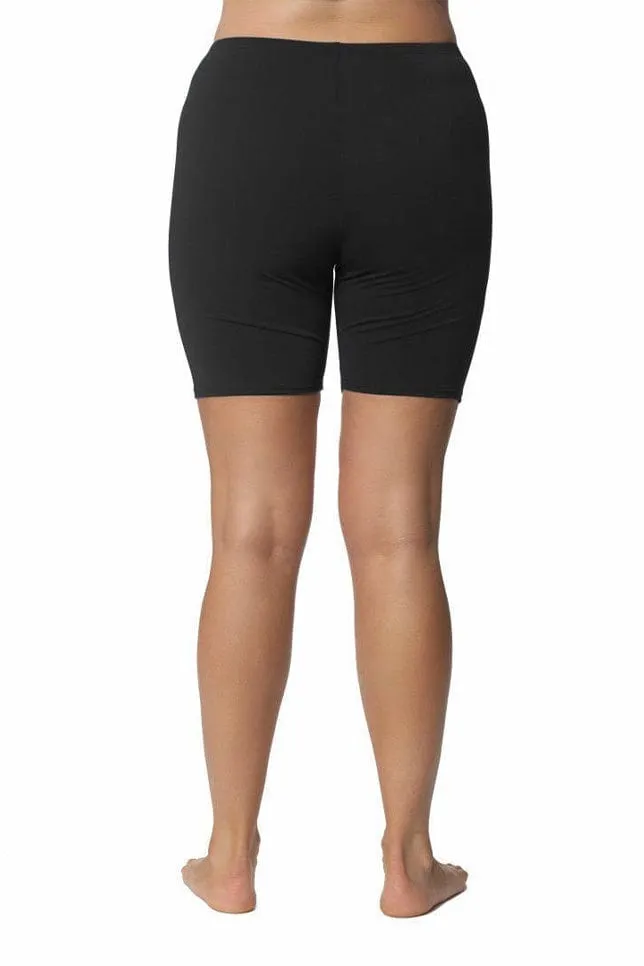 Chlorine Resistant Black Bike Swim Pant