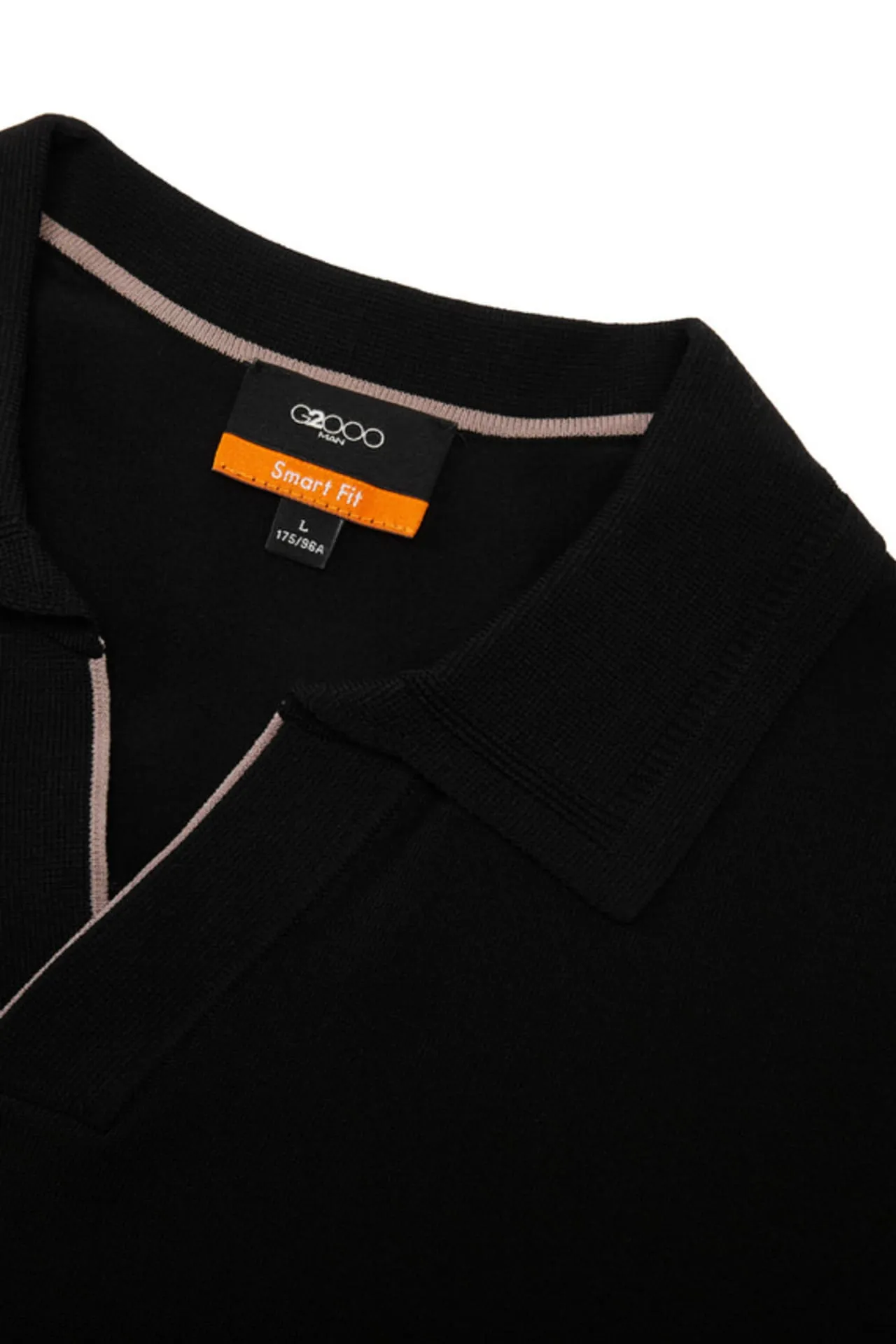 Compact Knit Open Collar Polo