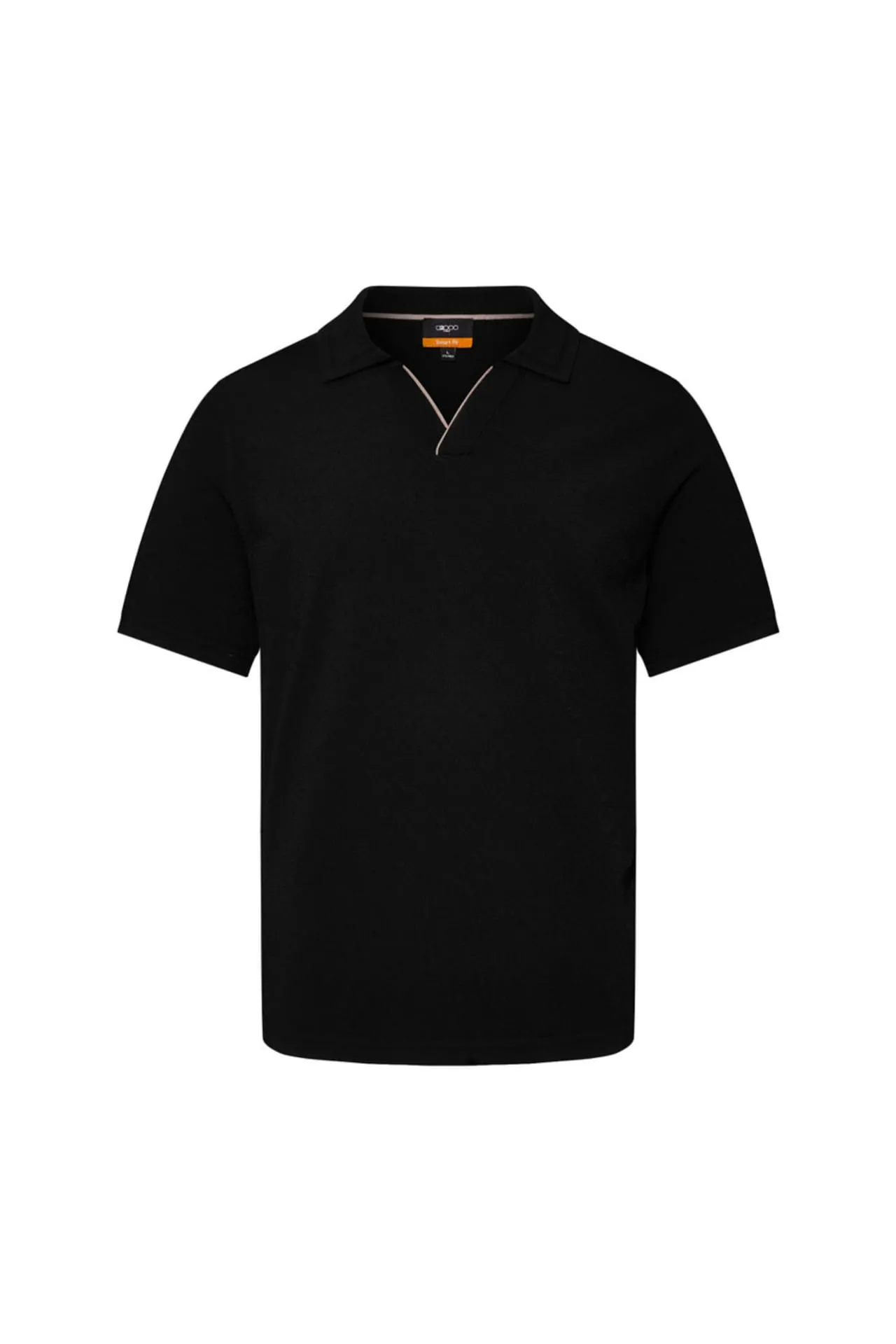 Compact Knit Open Collar Polo