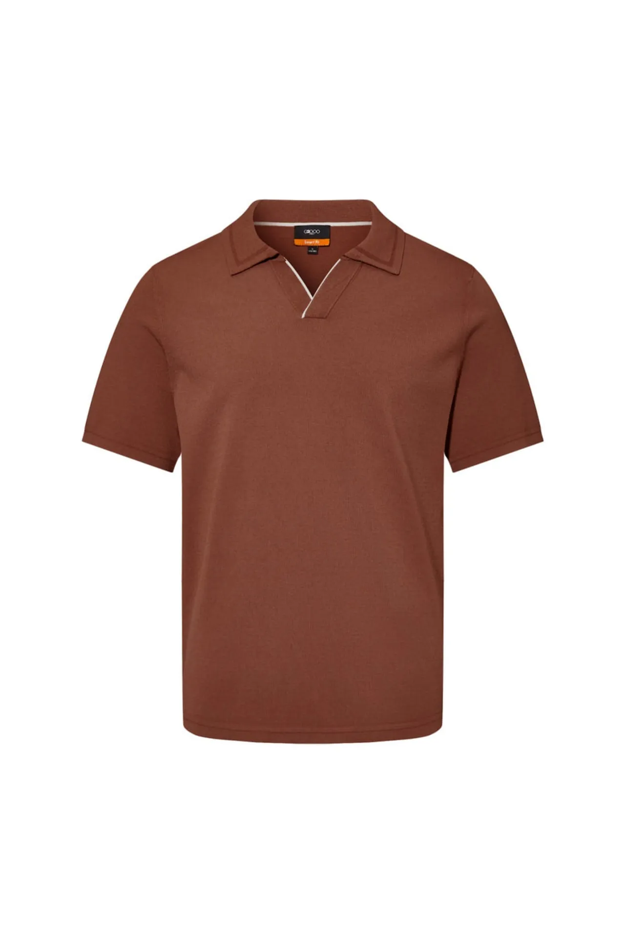 Compact Knit Open Collar Polo