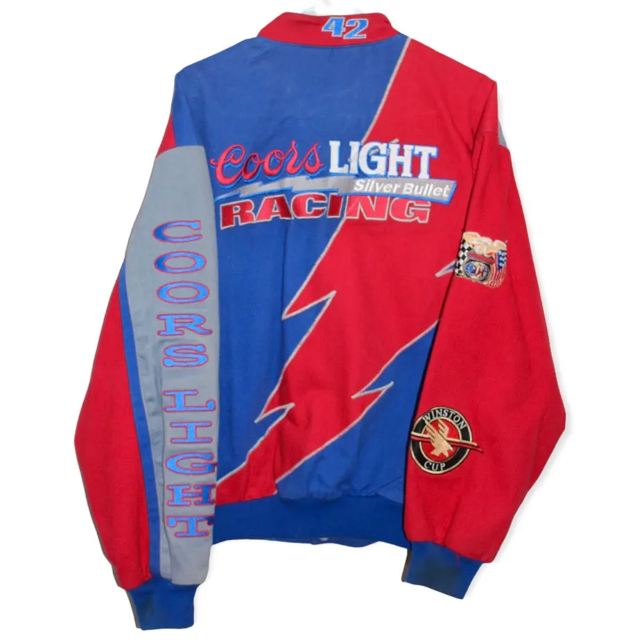 Coors Light Racing Silver Bullet NASCAR Kyle Petty #42 Jeff Hamilton Jacket (L)