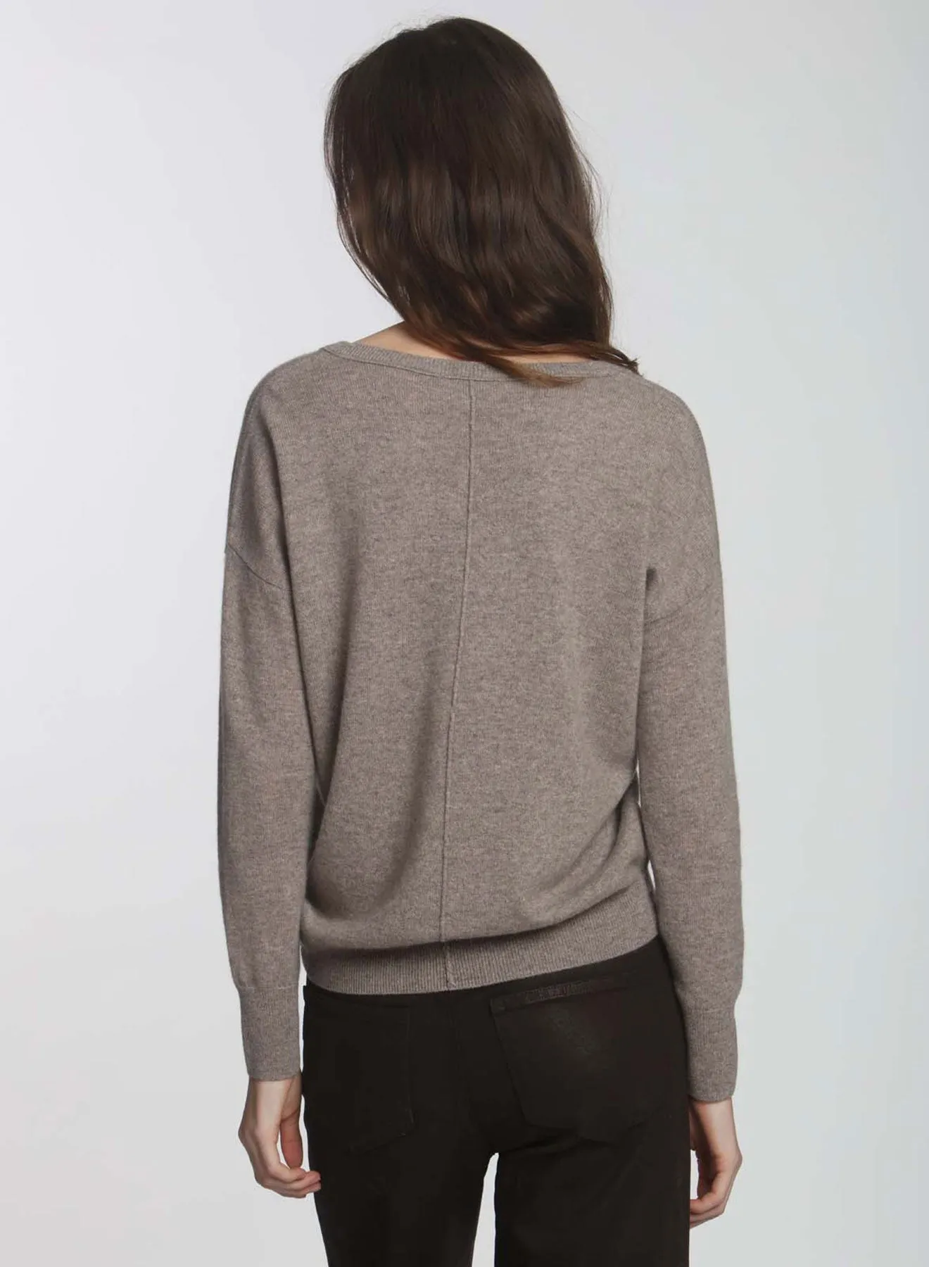 CORE Cashmere BF Vee - Taupe