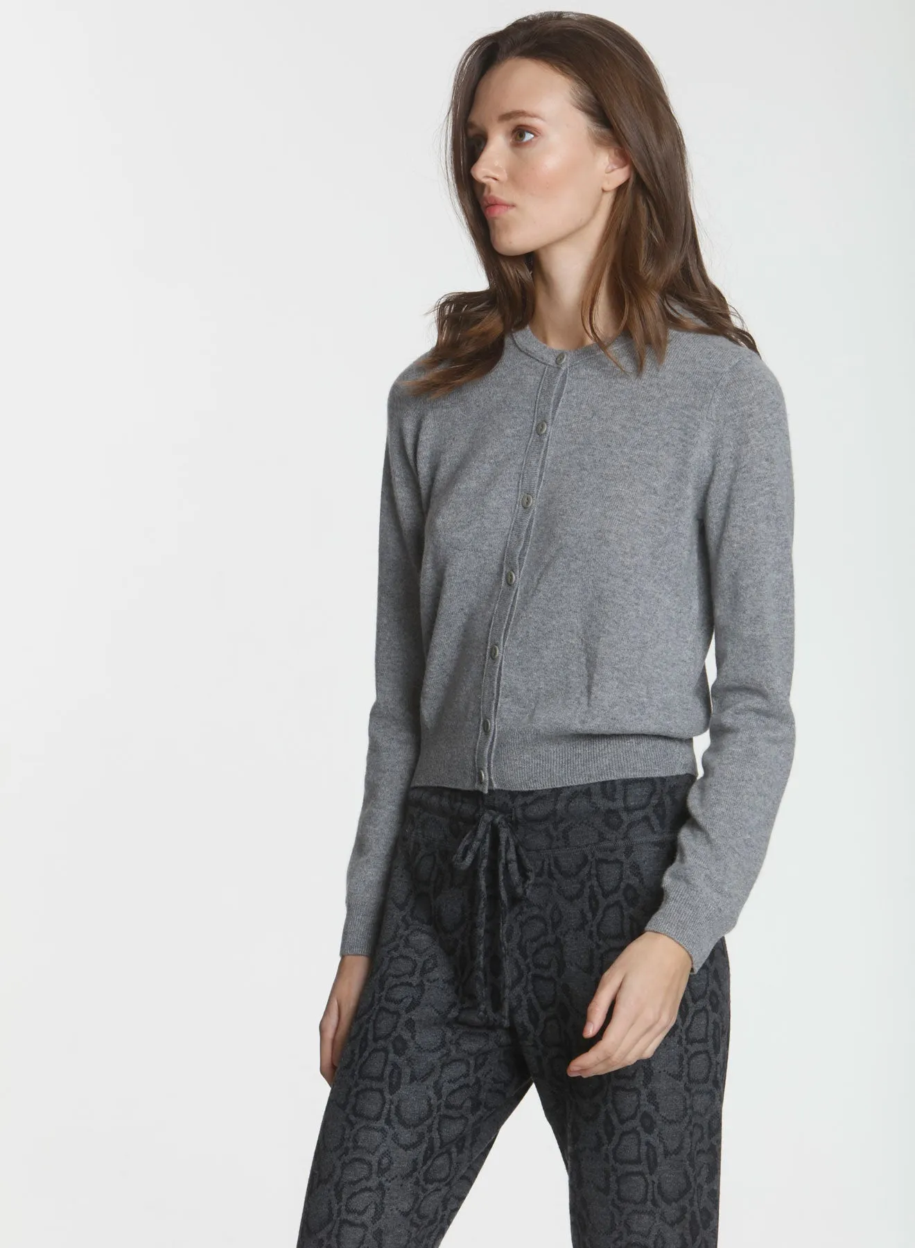 CORE Cashmere Dress Cardigan - Grey