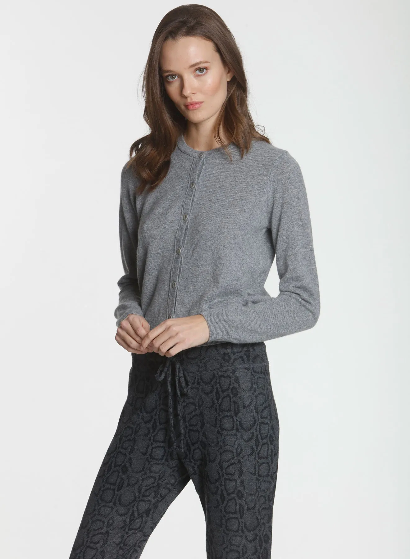 CORE Cashmere Dress Cardigan - Grey