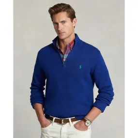 Cotton Quarter-Zip Sweater - Heritage Royal