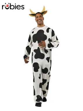 COW FURRY ONESIE COSTUME, ADULT