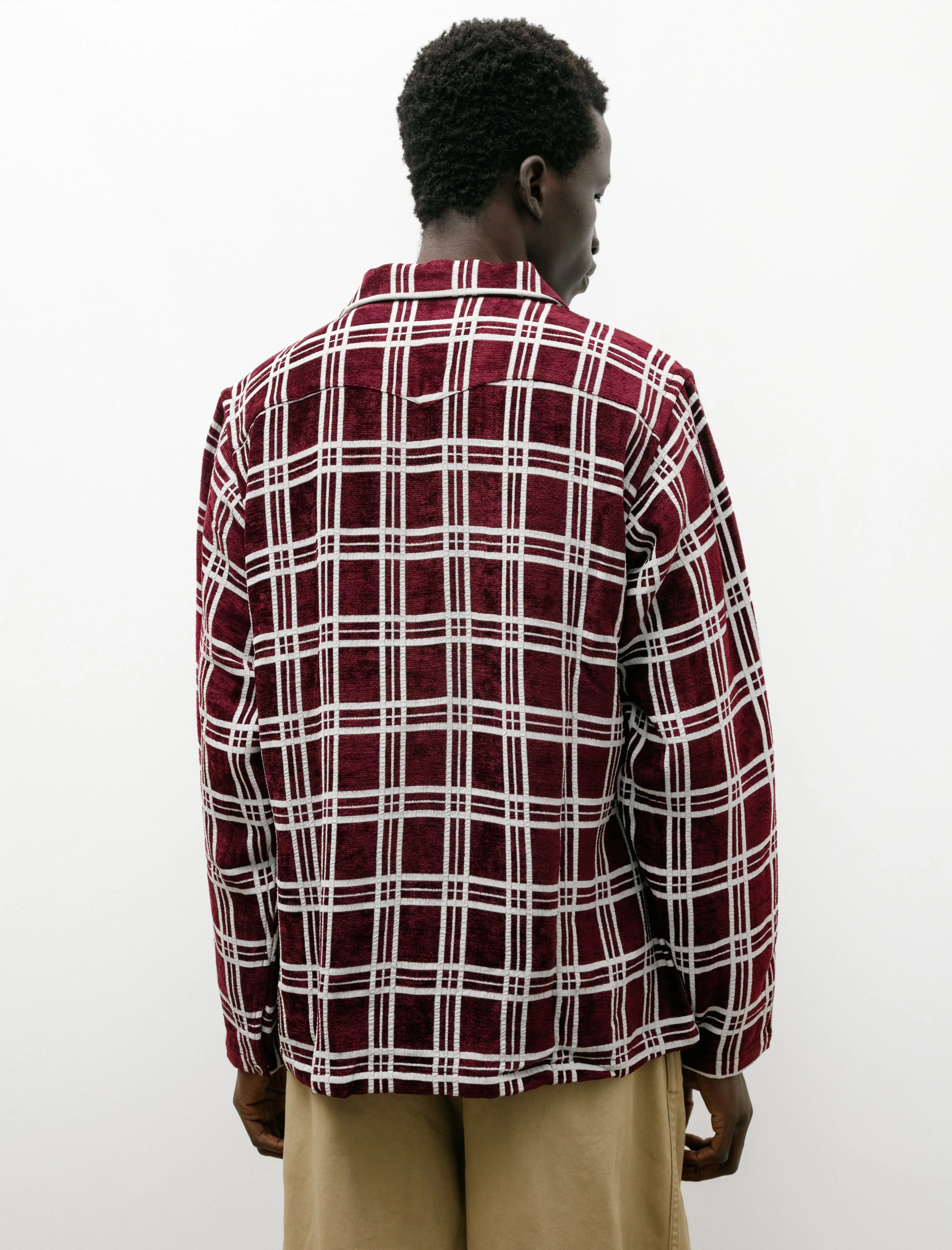 Cowboy One Up Shirt Mall Plaid Bordeaux