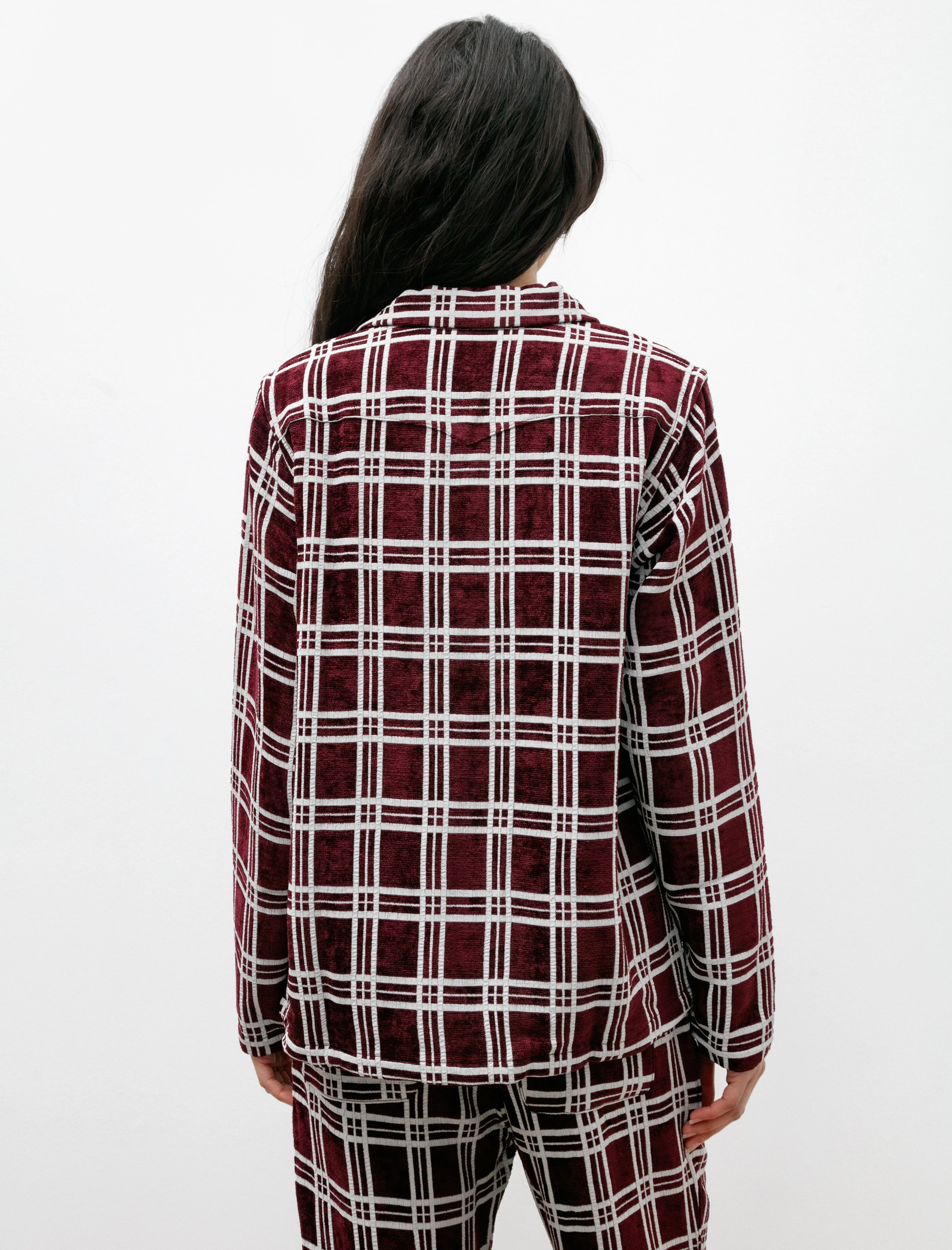 Cowboy One Up Shirt Mall Plaid Bordeaux