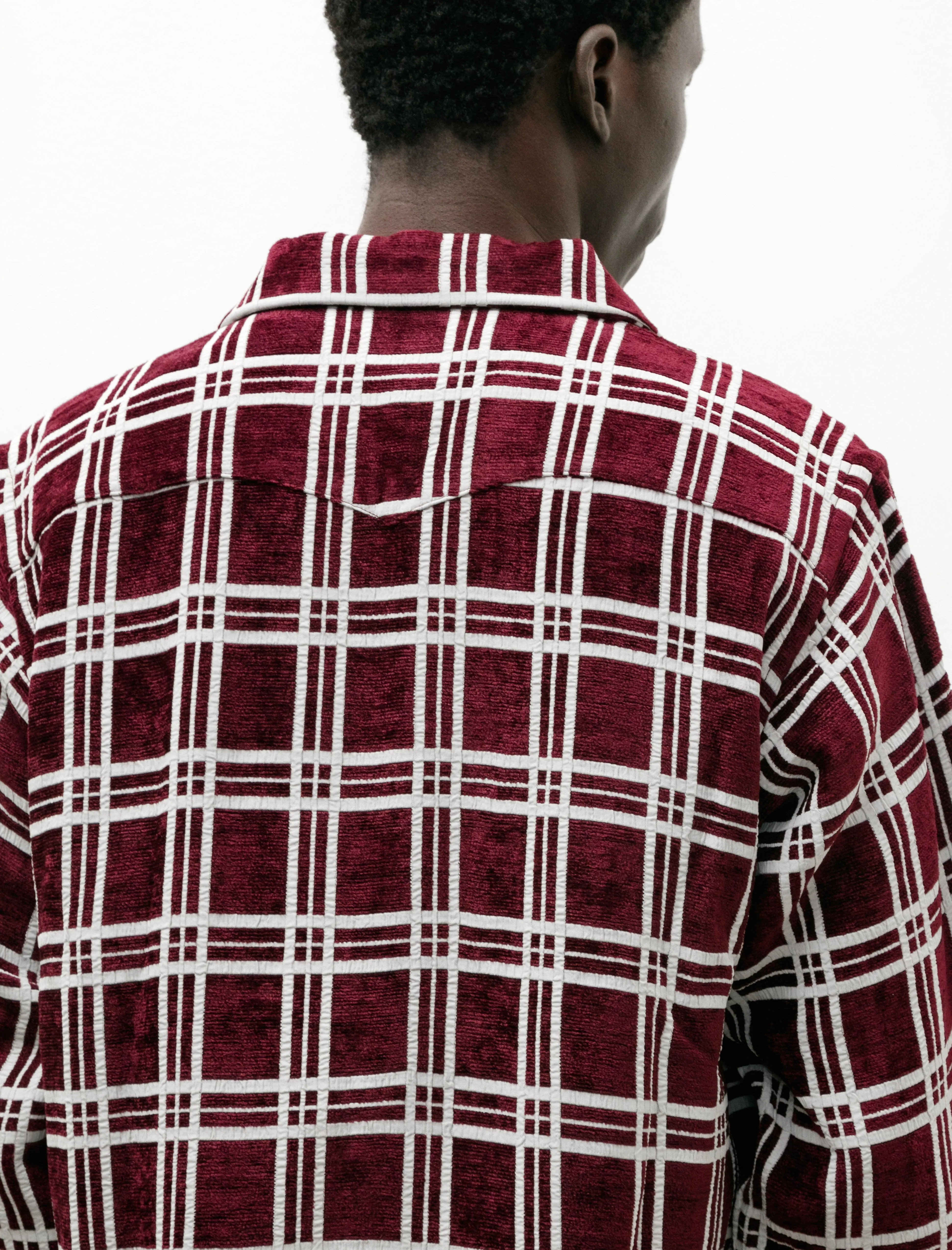 Cowboy One Up Shirt Mall Plaid Bordeaux